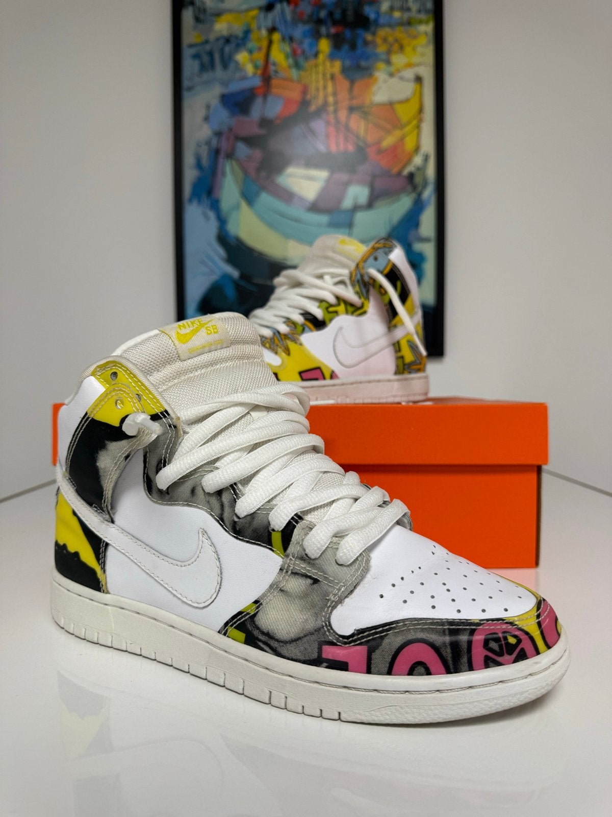 Nike SB Dunk High De La Soul (2015), Kleding | Heren, Overige kleuren, Verzenden, Sneakers of Gympen, Gedragen