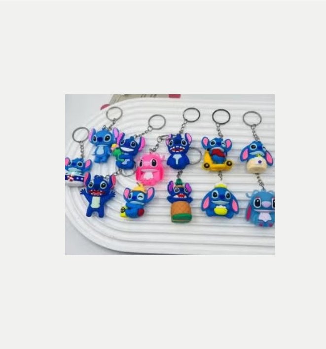 Disney Lilo en Stitch sleutelhanger set 10 stuks