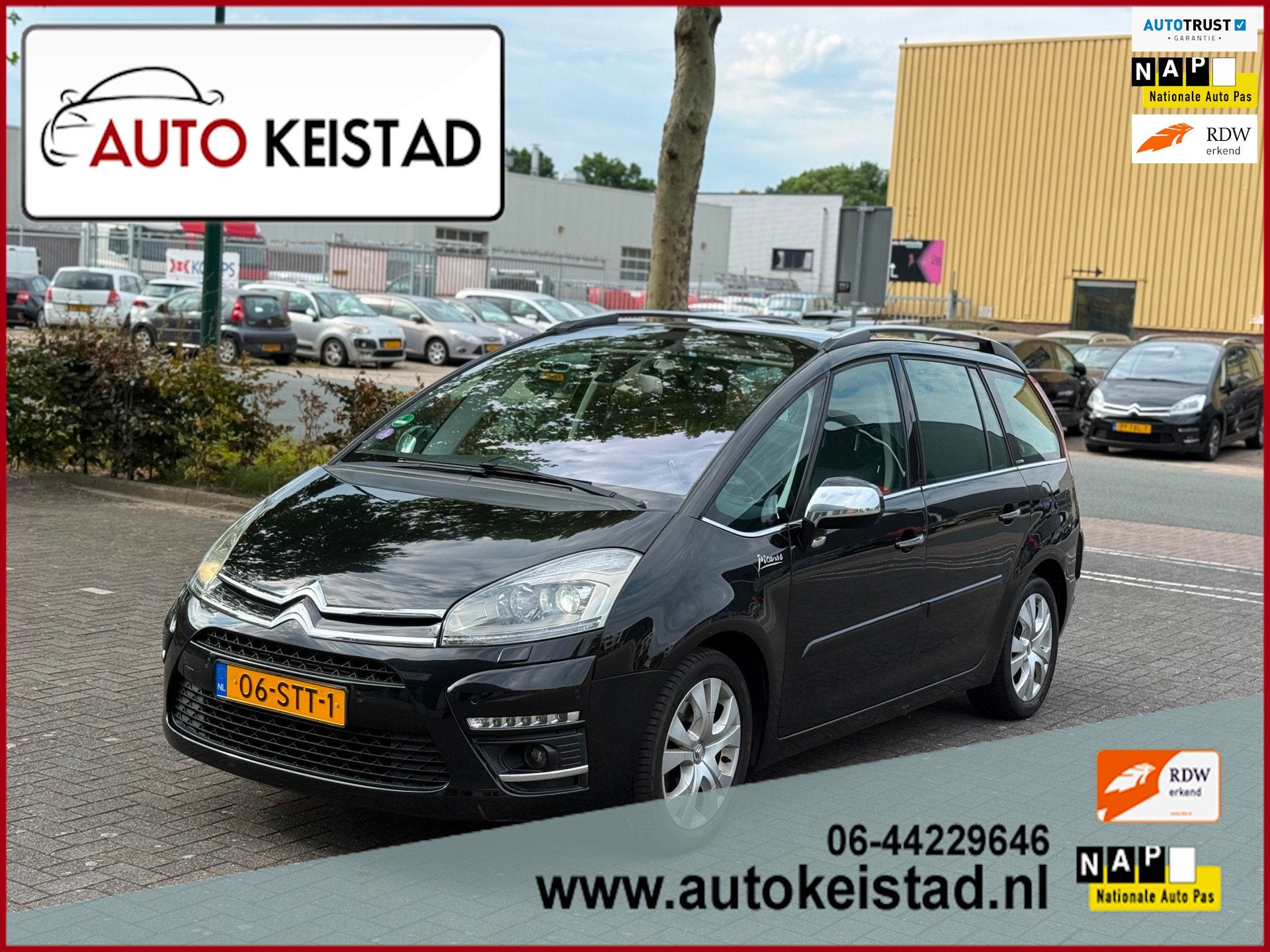 Citroen Grand C4 Picasso 1.6 THP Exclusive 7-PERSOONS AUTOMA, Euro 5, Gebruikt, Zwart, 1598 cc