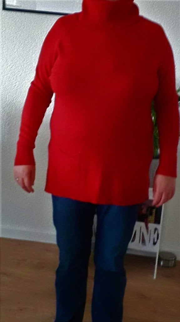 Dames trui, Ophalen, Zo goed als nieuw, Maat 42/44 (L), Rood
