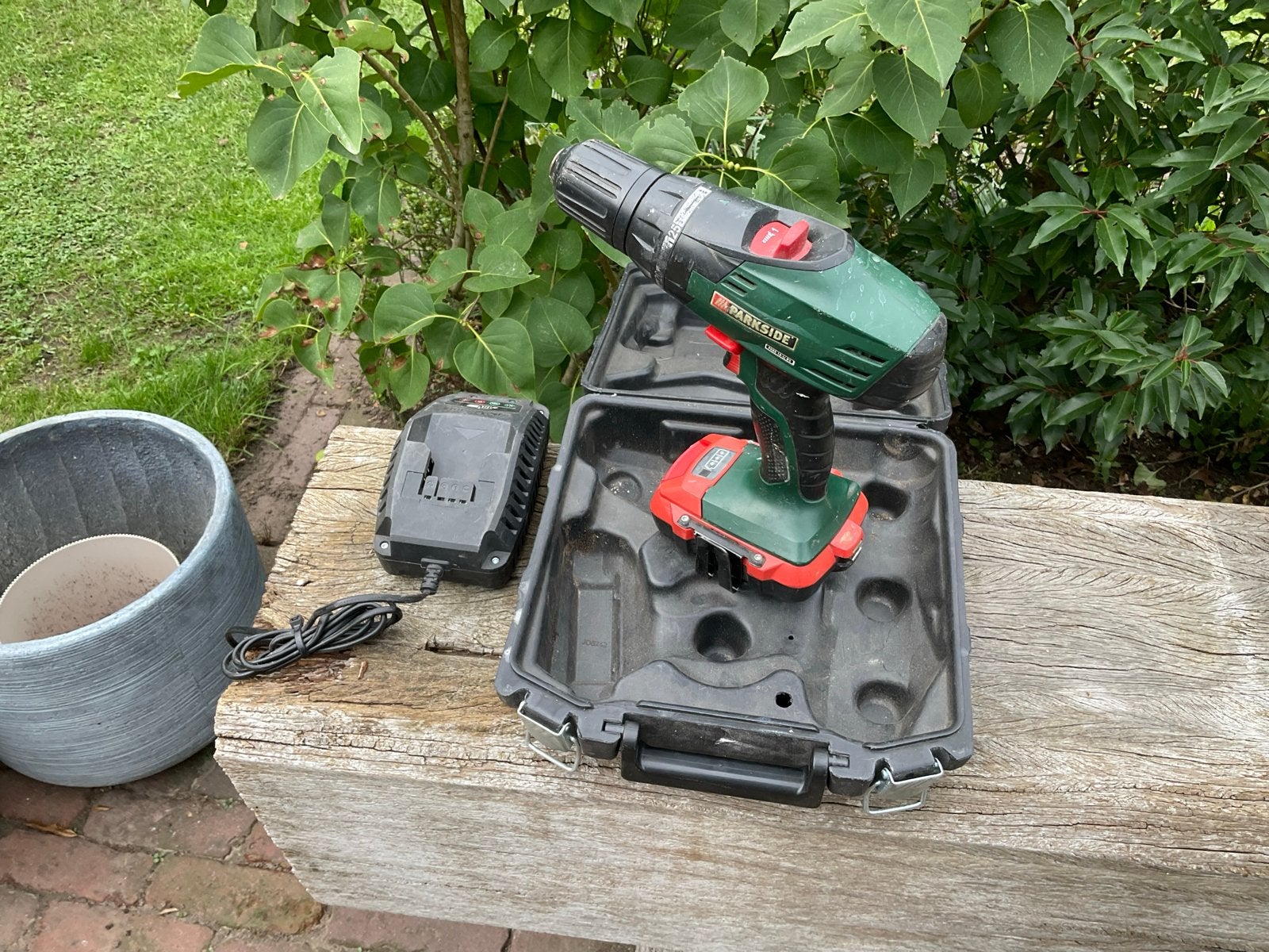 Parkside Accu Boormachine met Oplader en Koffer, Ophalen, Gebruikt, Boor- en Schroefmachine