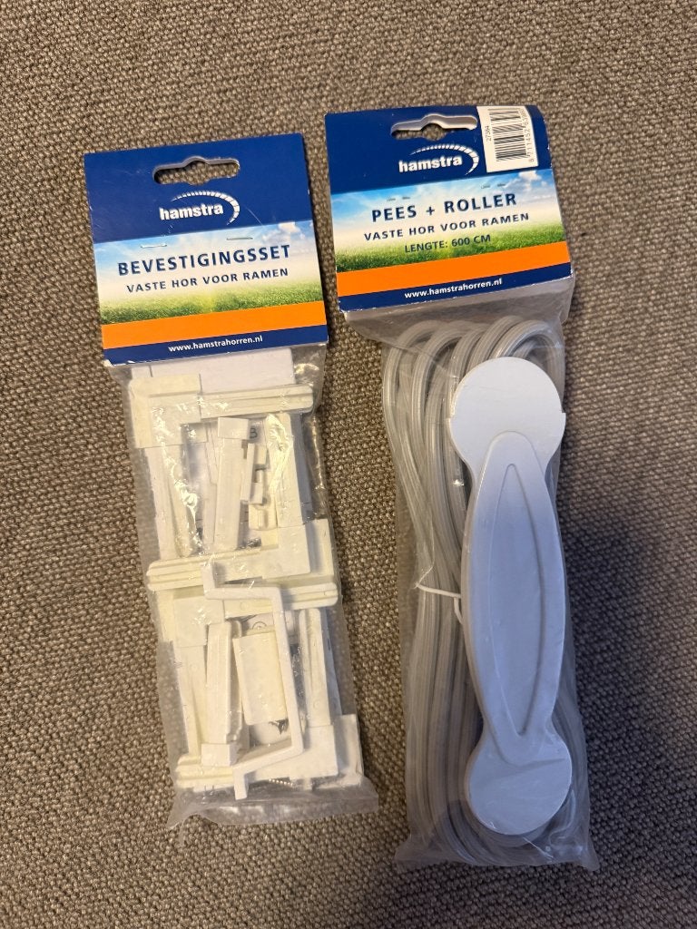 Hamstra bevestigingsset, pees en roller vaste hor voor ramen, Ophalen, Overige typen, Nieuw, 120 cm of meer