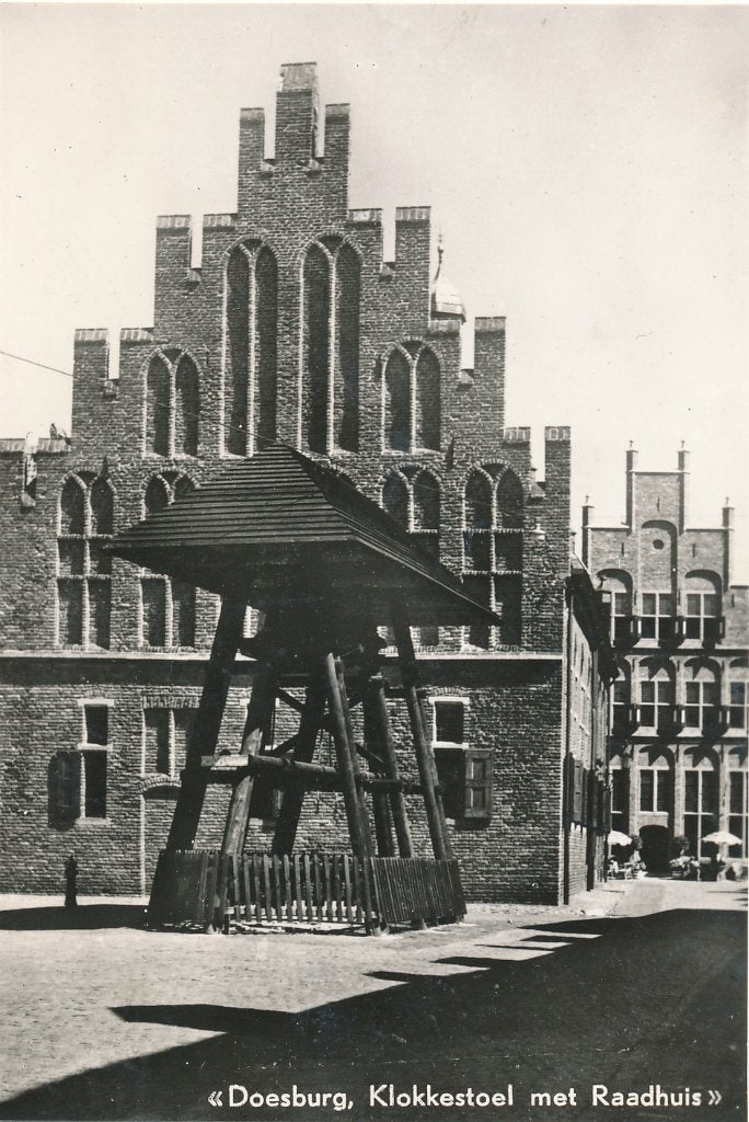 9912 Doesburg, Klokkenstoel met raadhuis, Verzenden, 1940 tot 1960, Gelderland