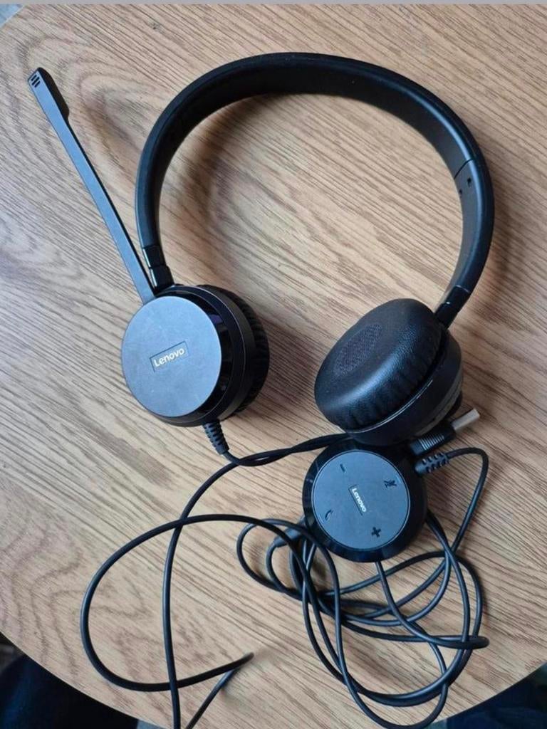 Headphone met microfoon lenovo, Ophalen of Verzenden, Zo goed als nieuw, Overige merken
