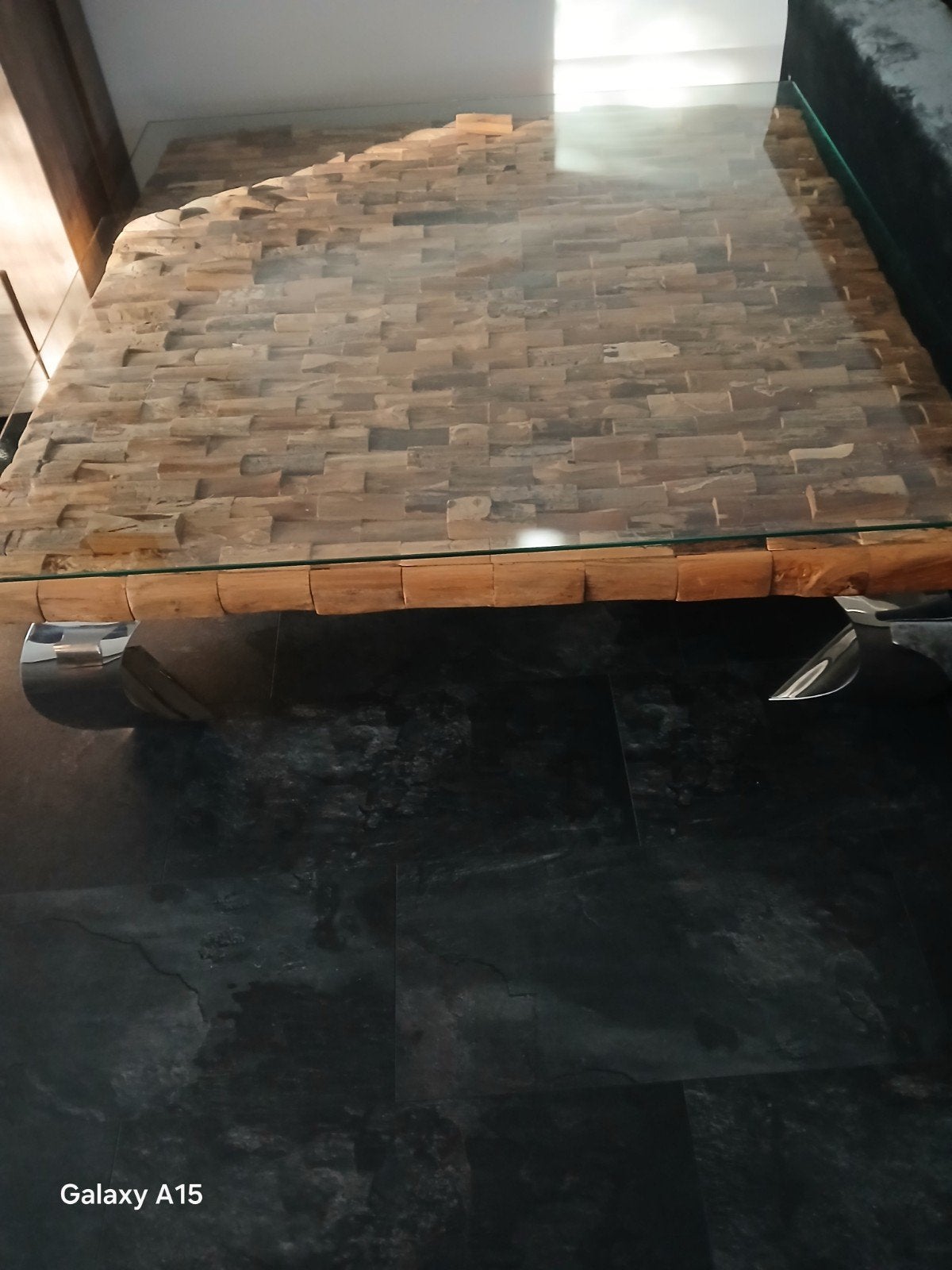 Rofra Home Salontafel 130x130 cm met glasplaat, Vierkant, Ophalen of Verzenden, Modern, robuust, Glas