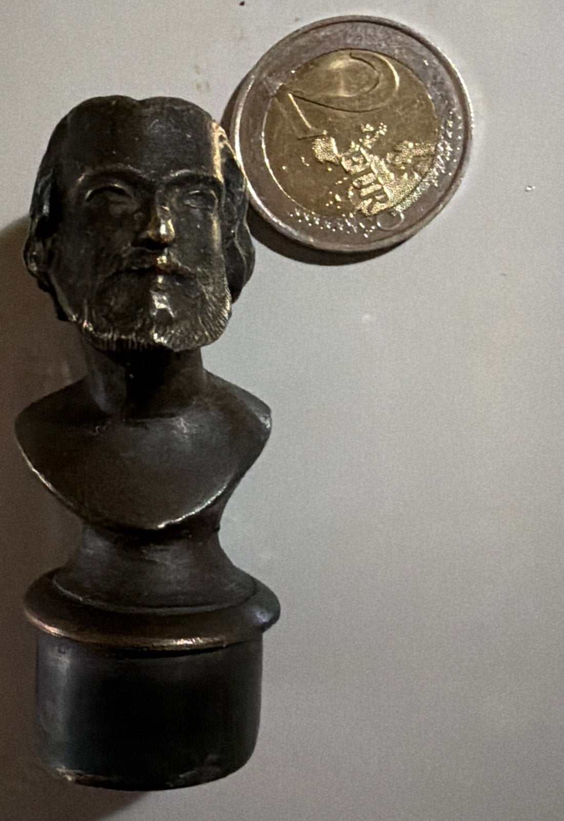 Miniatuur Buste van Man met Baard - Bronskleurig