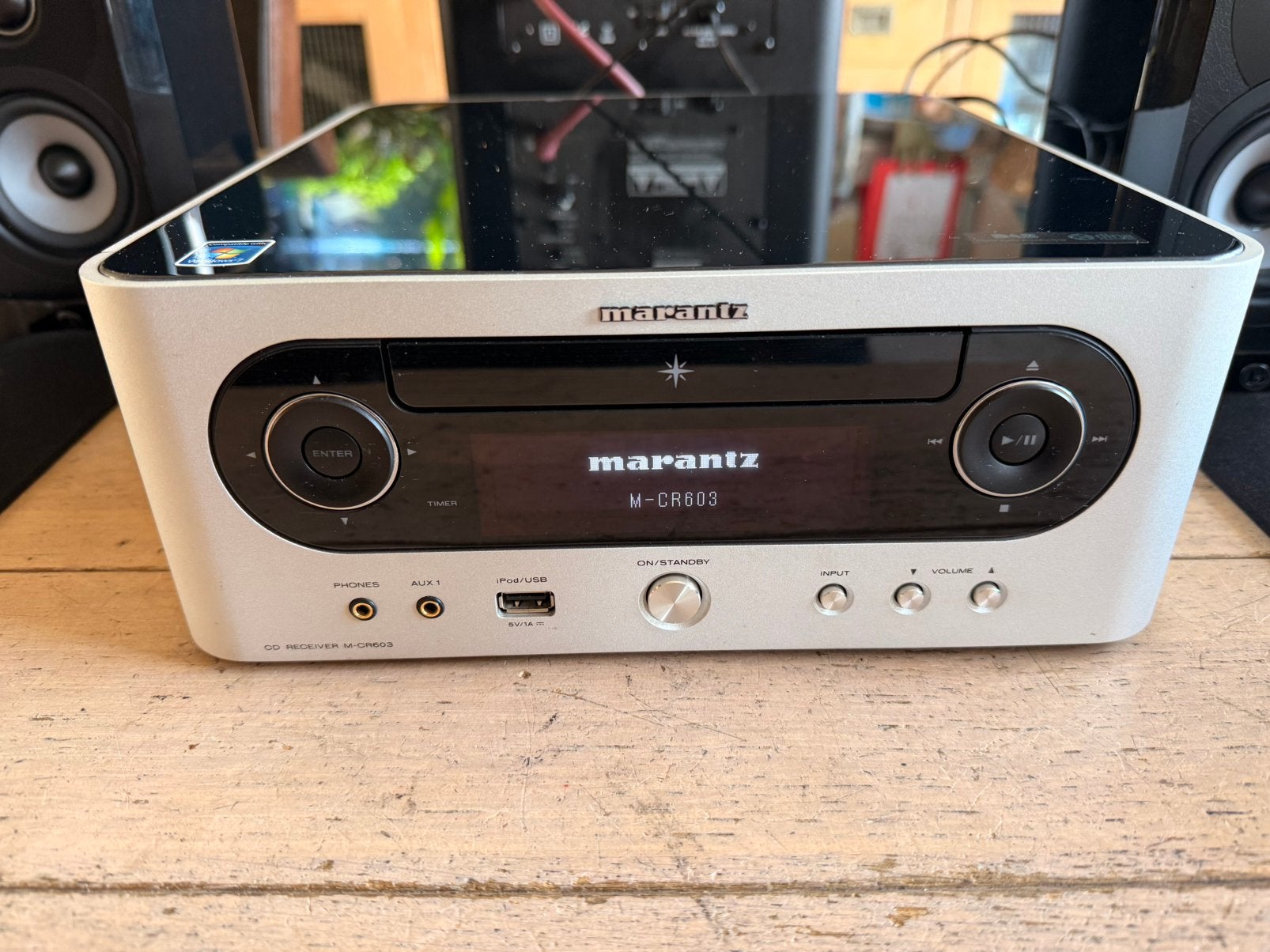 Marantz m-cr603 cd- receiver met speakers en sub zie foto’s, Ophalen, Zo goed als nieuw, Speakers, Overige merken