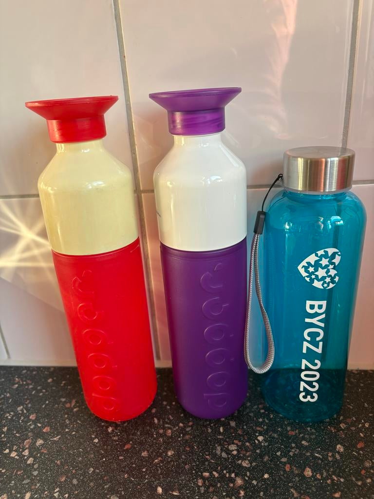 Dopper en BYCZ 2023 drinkflessen - Set van 3, Ophalen of Verzenden, Gebruikt