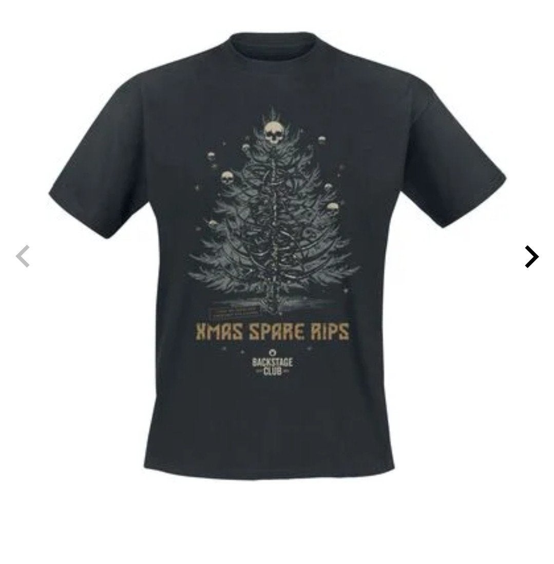 Nieuw kerst M t-shirt met ribs en doodshoofden!, Kleding | Heren, Ophalen of Verzenden, Nieuw, Maat 48/50 (M), Zwart