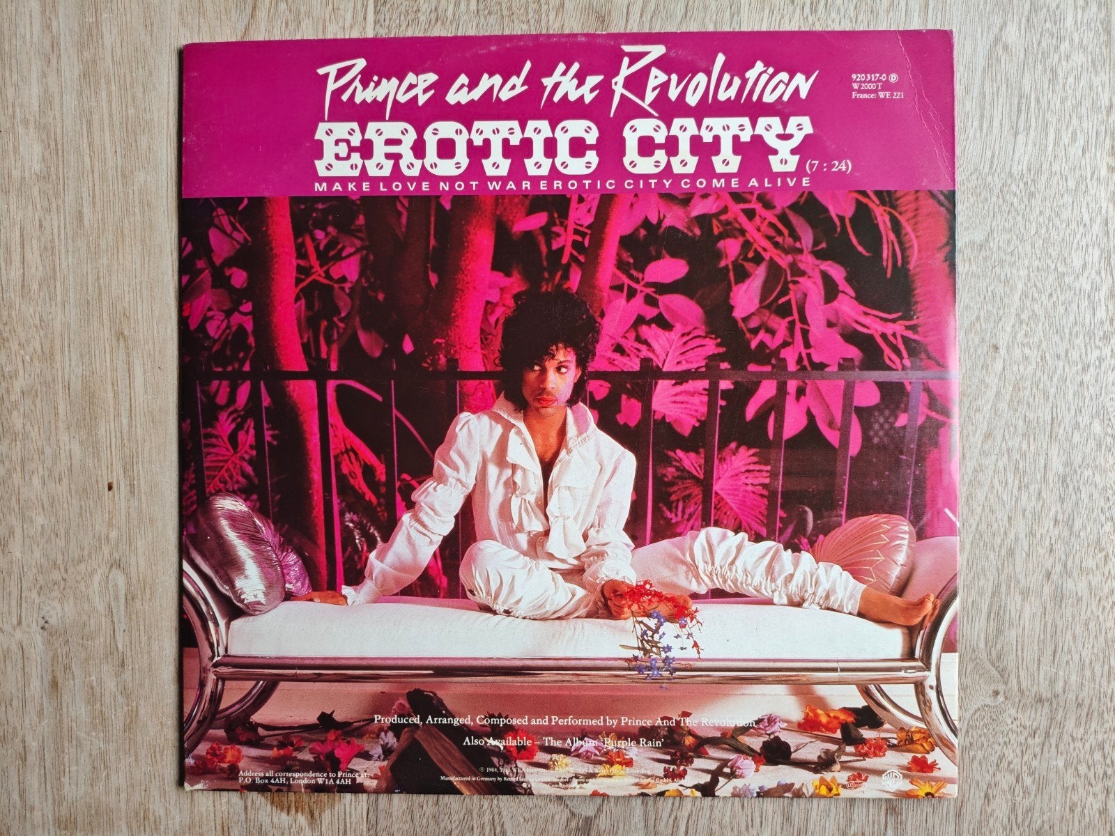 Prince and the Revolution-Let's Go Crazy / Erotic City (Vin, Ophalen, LP, Gebruikt, Pop