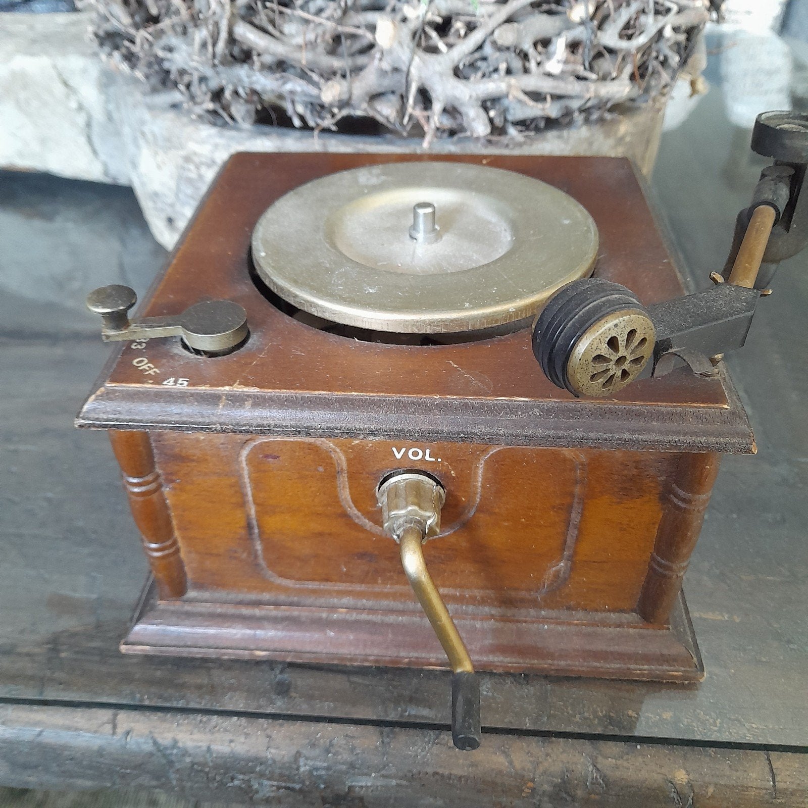 mini Platenspeler - poppen vinyl plaatjes, Antiek en Kunst, Ophalen of Verzenden
