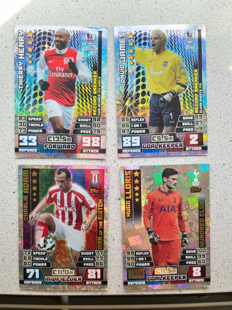 Topps Match Attax Voetbal Spelerskaarten - 4 stuks, Ophalen of Verzenden, Zo goed als nieuw, Buitenlandse clubs, Spelerskaart