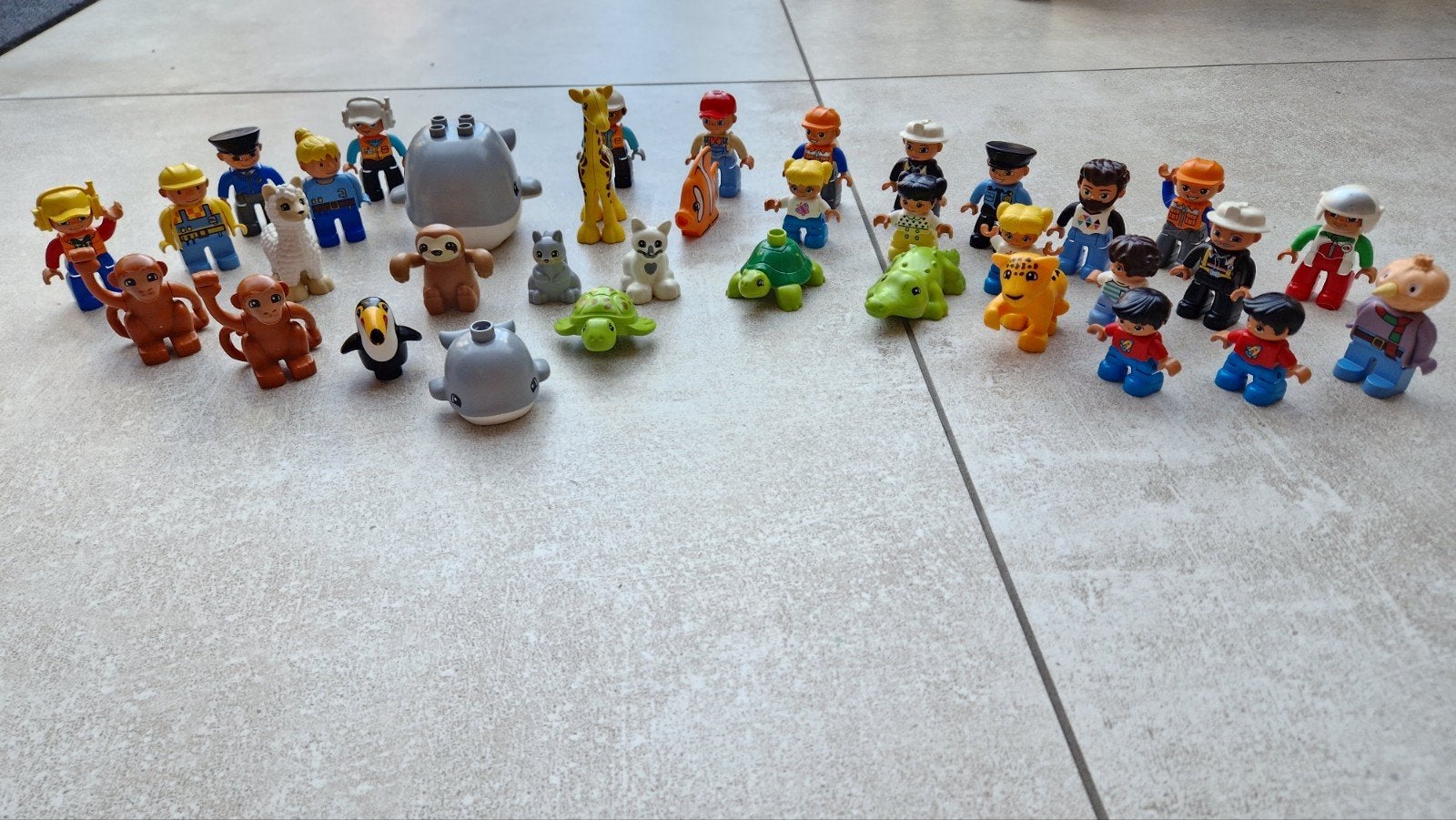 7 KG LEGO DUPLO – dieren, figuren,voertuigen en bouwstenen, Ophalen, Gebruikt, Duplo