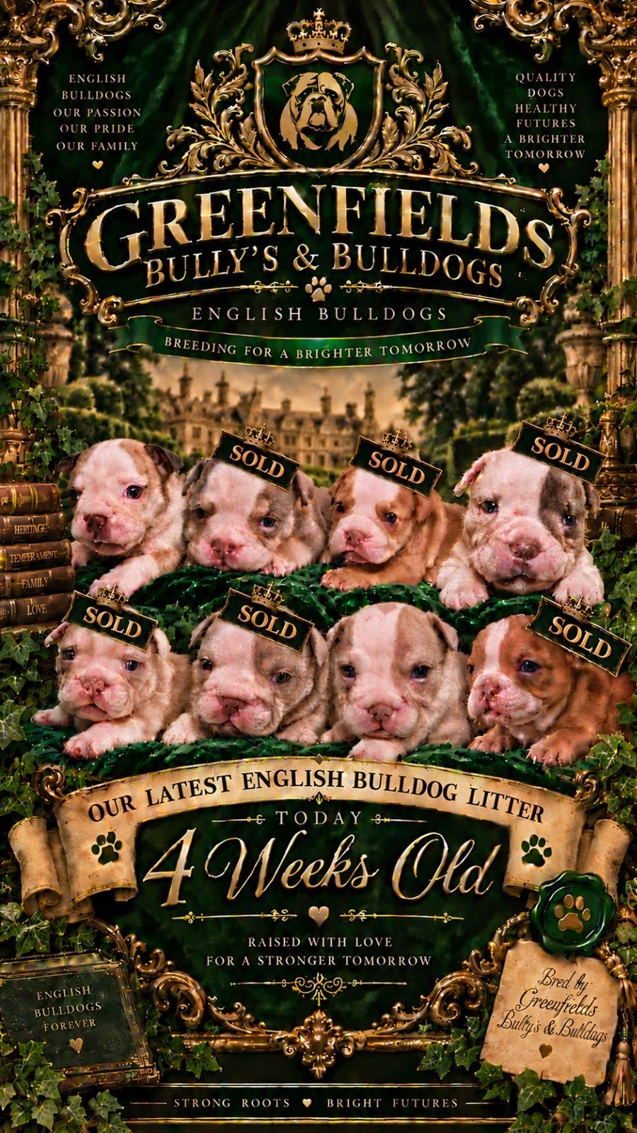 Engelse Bulldog pups met DBKC-applicatie, Dieren en Toebehoren, België, Fokker | Hobbymatig, Rabiës (hondsdolheid), 8 tot 15 weken