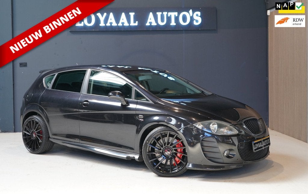 Seat Leon 2.0 TFSI FR | AIRCO | CRUISE | ELEK.RAMEN | APK |, Auto's, Seat, Stof, Gebruikt, Leon, Zwart