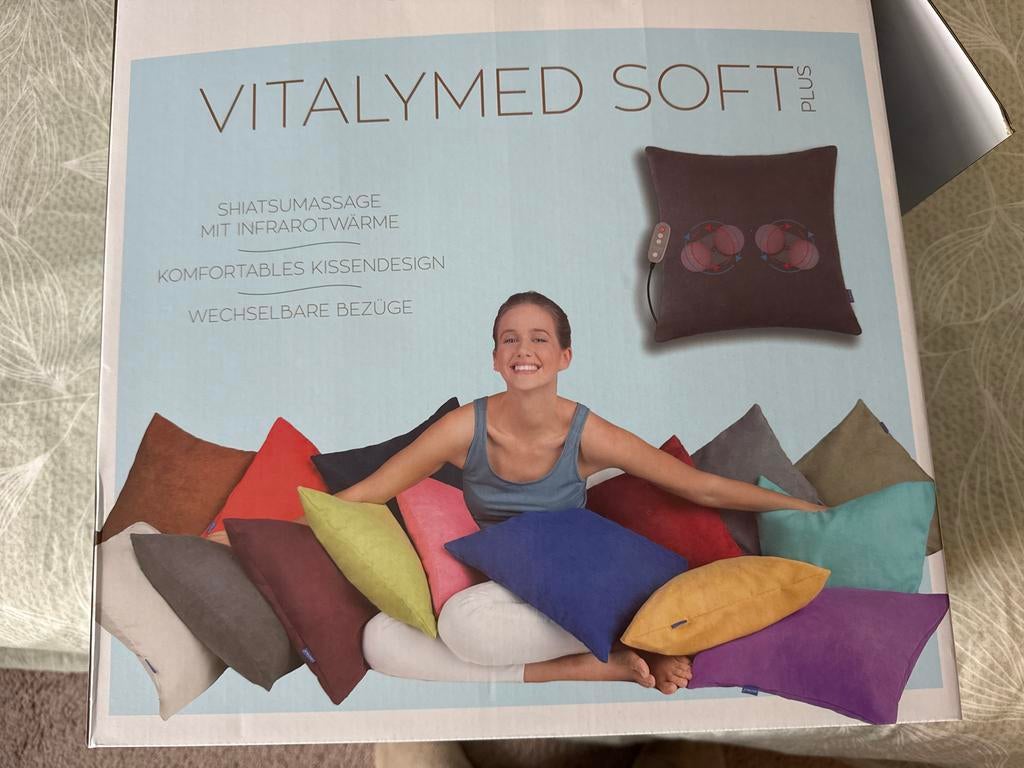 Vitalymed Soft Plus Shiatsu Massagekussen met Infrarood, Sport en Fitness, Massageproducten, Ophalen of Verzenden, Zo goed als nieuw