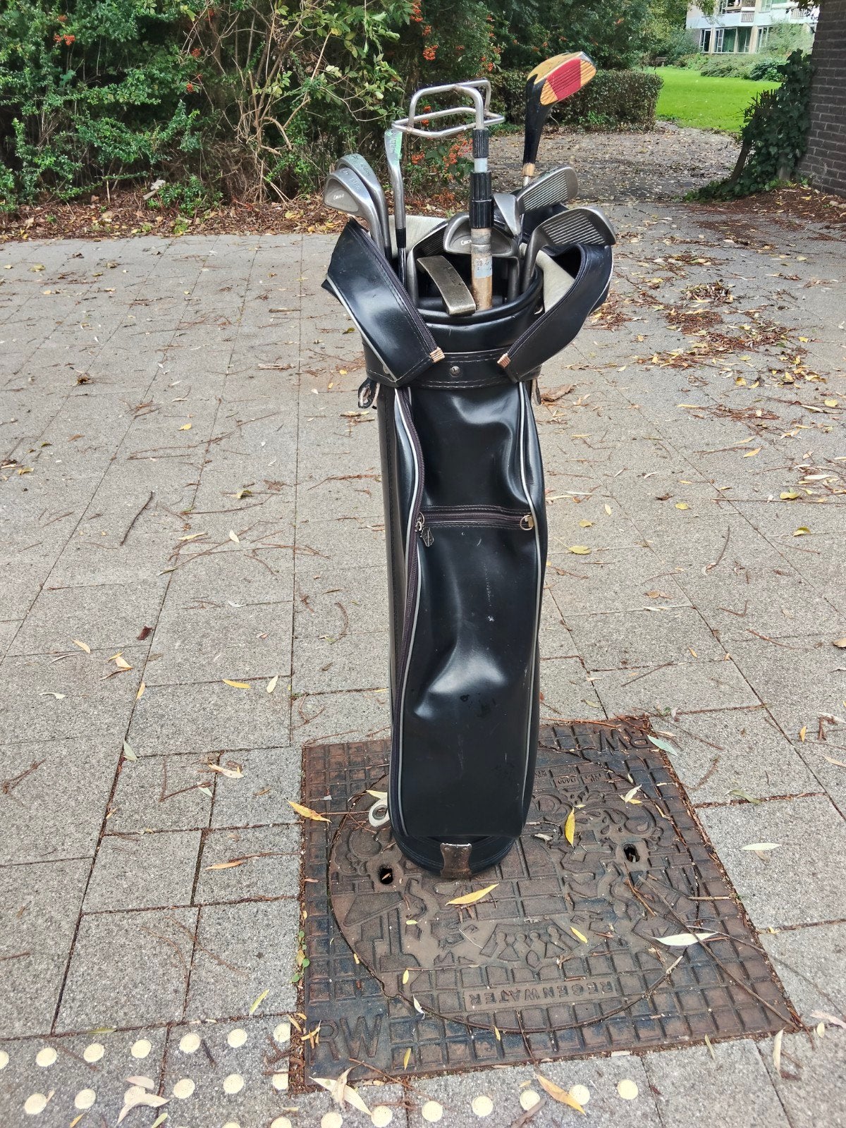 WILSON GOLFCLUBS MET TAS.( VINTAGE), Ophalen, Gebruikt, Set