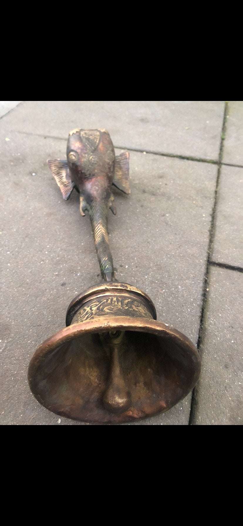 Antieke bronzen olifant bel - Uniek decoratief stuk, Ophalen of Verzenden