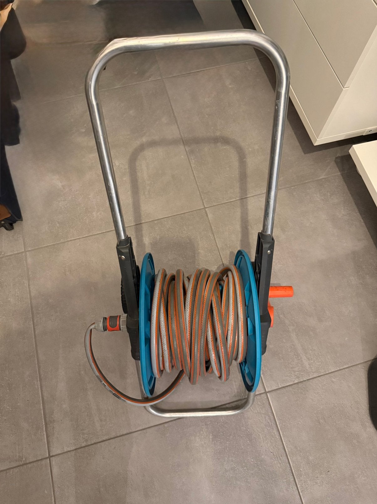 Gardena Tuinslanghaspel met slang (15 meter), Ophalen, Gebruikt, Tuinslanghaspel