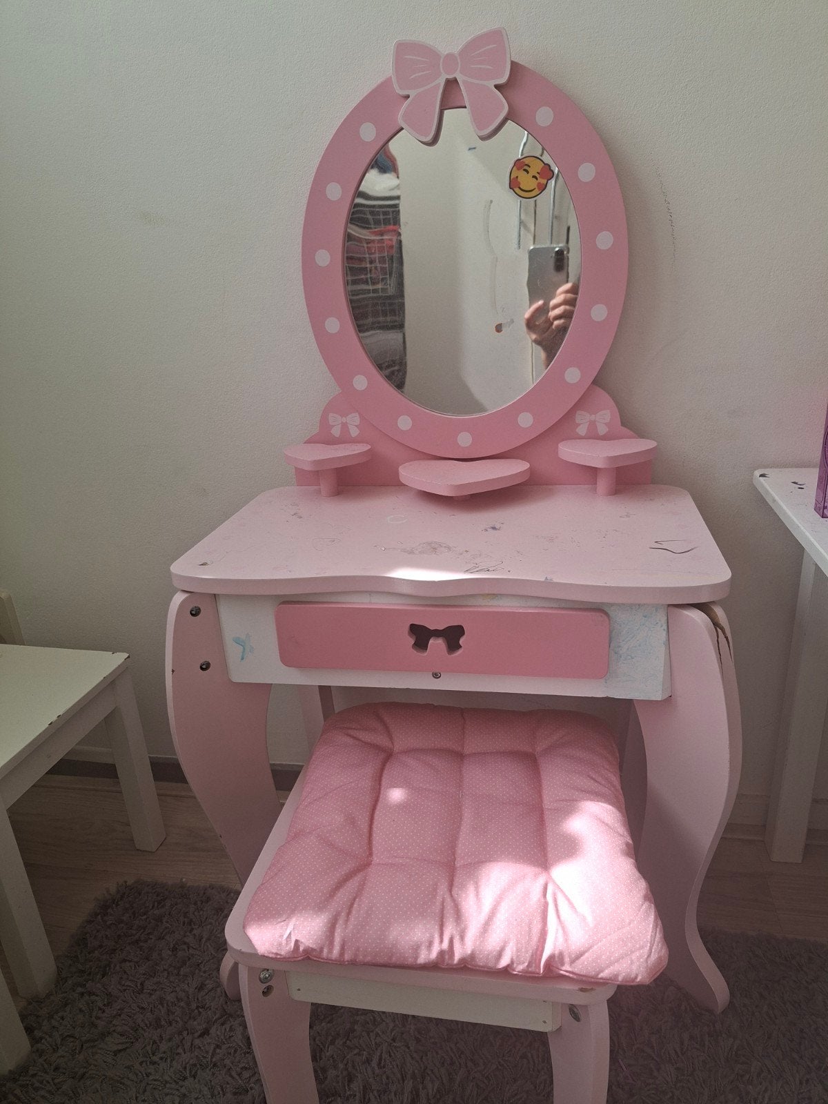 kid make up tafel met stoel, Ophalen, Gebruikt, 50 tot 100 cm, Minder dan 100 cm