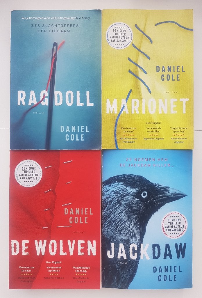 4x Daniel Cole Thrillers oa. Jackdaw, Ragdoll Trilogie, Ophalen of Verzenden, Gelezen, Daniel Cole