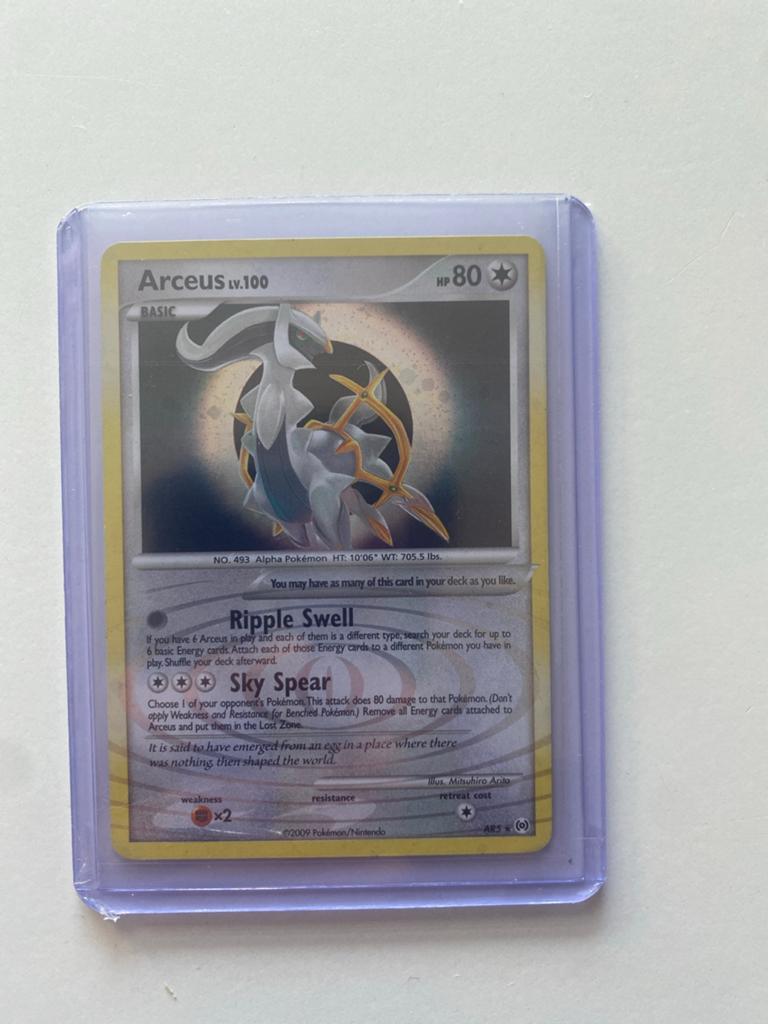 Arceus LV.100 Pokémon Kaart - Platinum Set, Ophalen of Verzenden, Zo goed als nieuw
