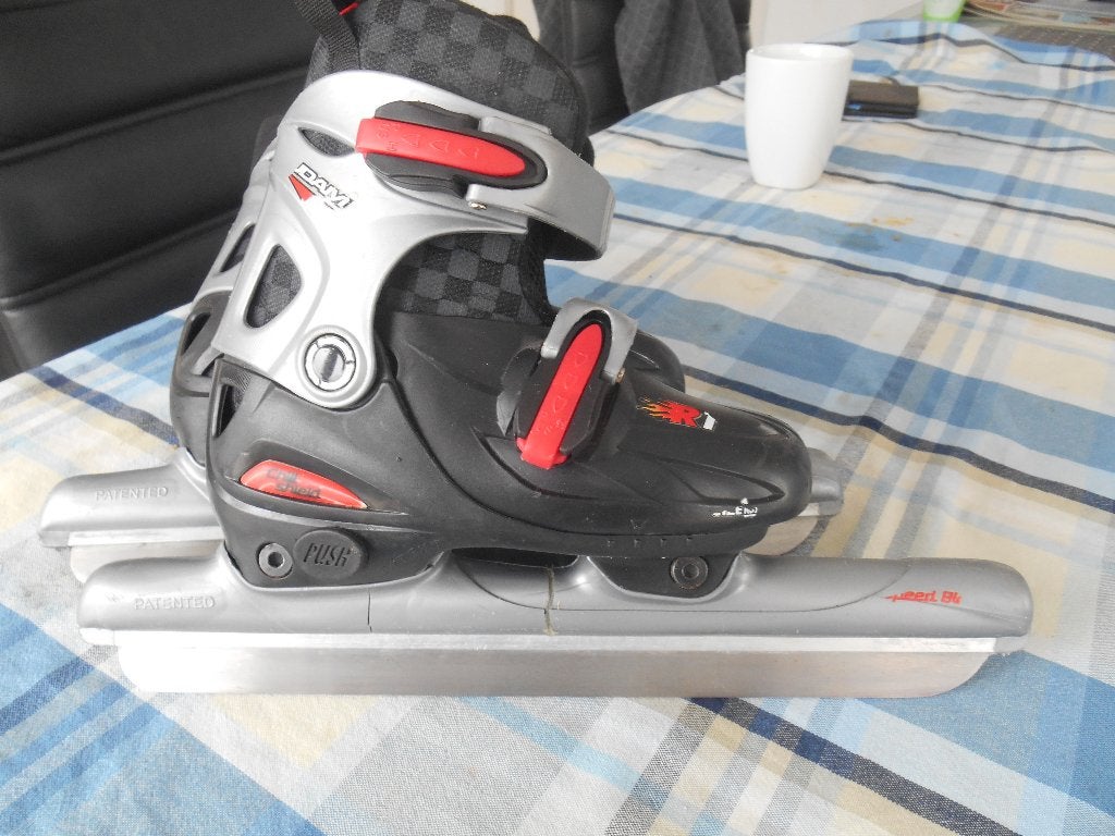 Nijdam verstelbare schaatsen 30-33, Gebruikt, Combinoren, Ophalen of Verzenden, Nijdam
