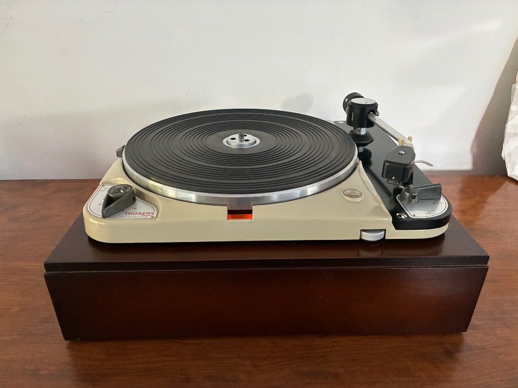 Thorens TD 124 + Thorens BTD-12S, Audio, Tv en Foto, Ophalen, Gebruikt, Thorens, Pitch-regelaar