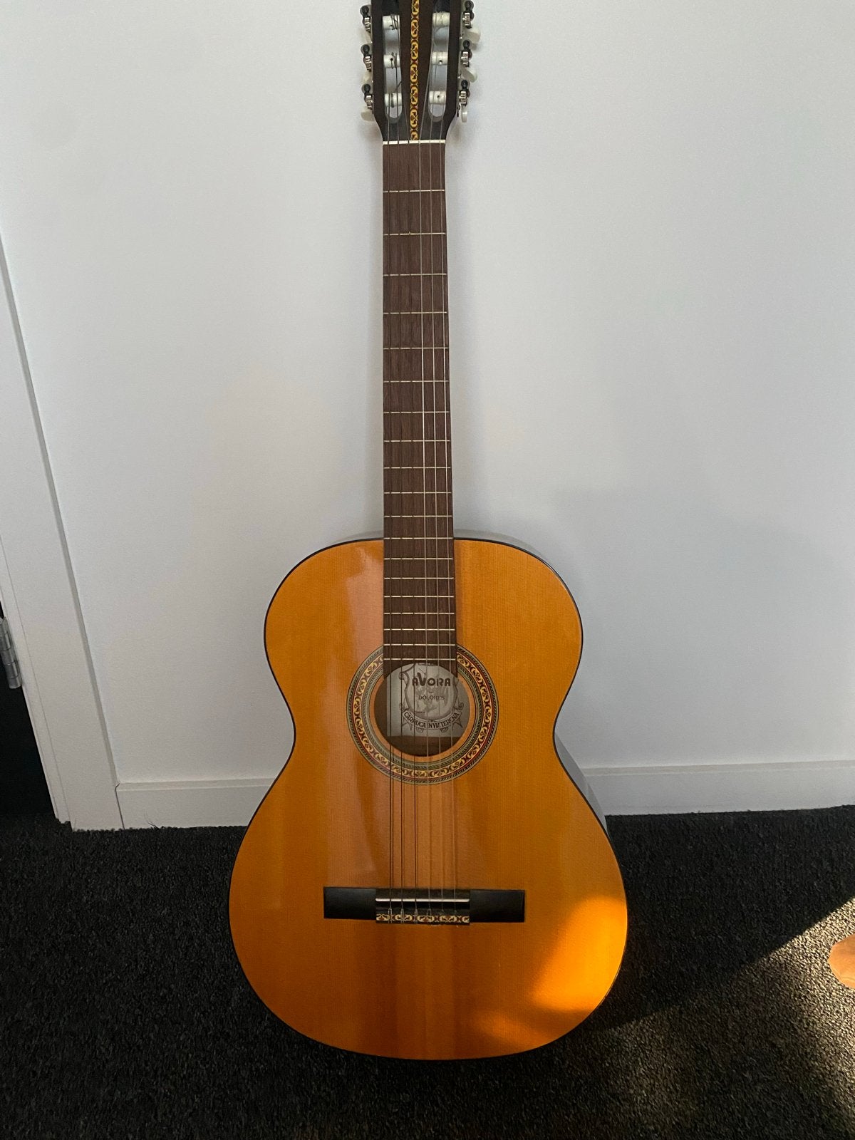 Avora Dolores Klassieke Gitaar met Hoes - Made in GDR, Ophalen, Gebruikt, Klassieke of Spaanse gitaar, Met koffer