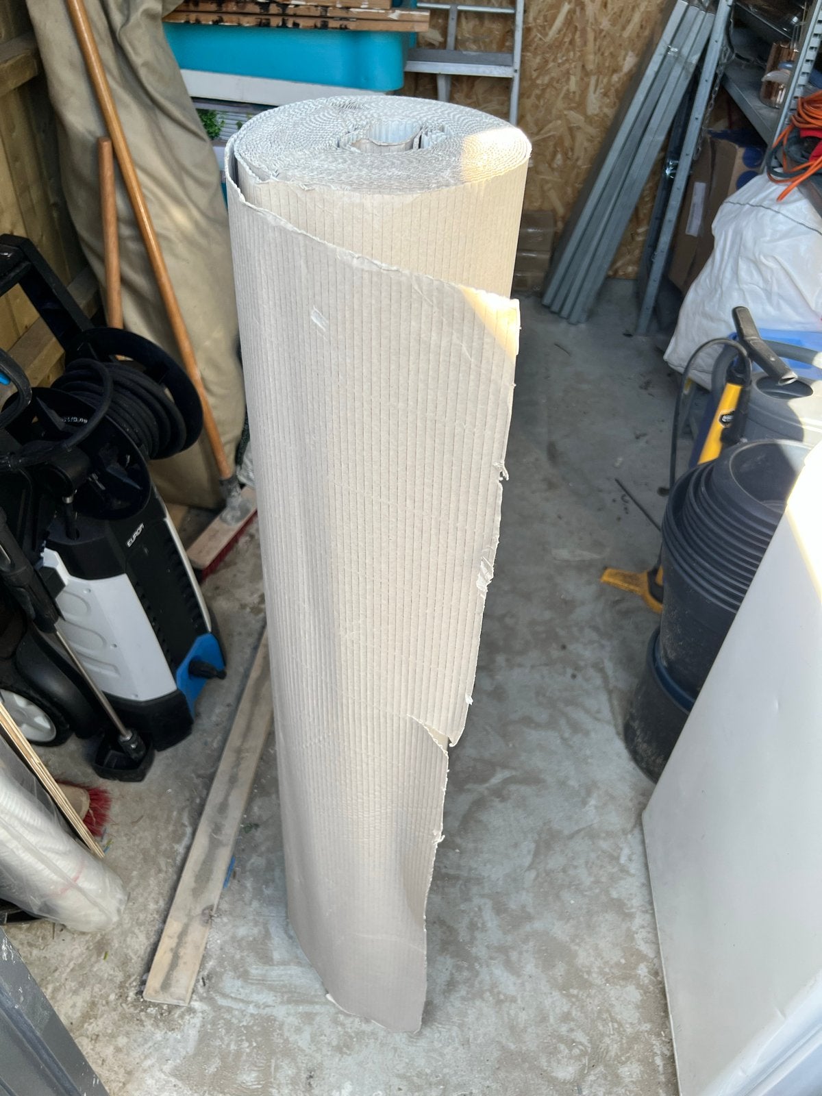 Karton op rol - 120cm breed, minimaal 10 meter lang, Ophalen, Gebruikt