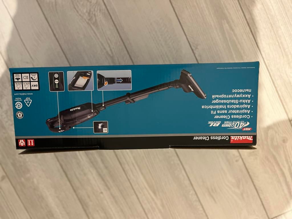Makita Accu Stofzuiger XGT 40V- Nieuw in Doos, Witgoed en Apparatuur, Stofzuigers, Ophalen, Stofzuiger, Nieuw, Minder dan 1200 watt