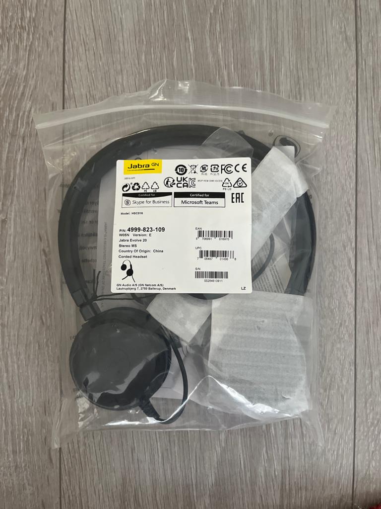 Jabra Evolve 20 Stereo Headset - Nieuw in verpakking, Audio, Tv en Foto, Koptelefoons, Ophalen of Verzenden, Nieuw, Op oor (supra aural)