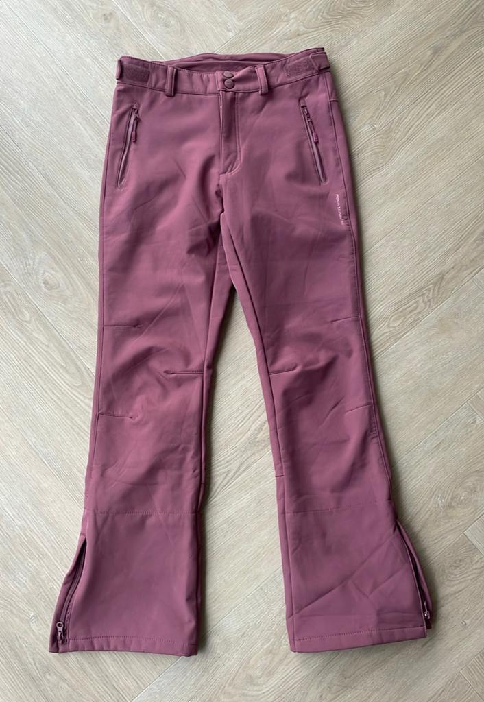 gevoerde softshell skibroek met recco aubergine maat 164, Ophalen of Verzenden, Zo goed als nieuw, Maat 34 (XS) of kleiner, Broek