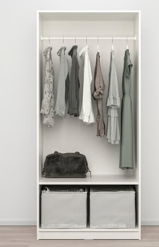IKEA KLEPPSTAD wardrobe, 2 doors, white – 79x176 cm, Huis en Inrichting, Ophalen, 50 tot 100 cm, Zo goed als nieuw, 25 tot 50 cm