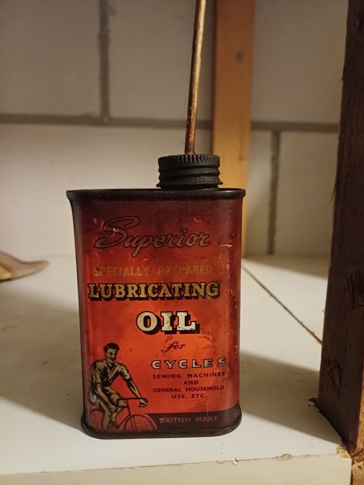 Vintage Superior Smeerolie Blikje - Brits Fabrikaat, Antiek en Kunst, Ophalen of Verzenden