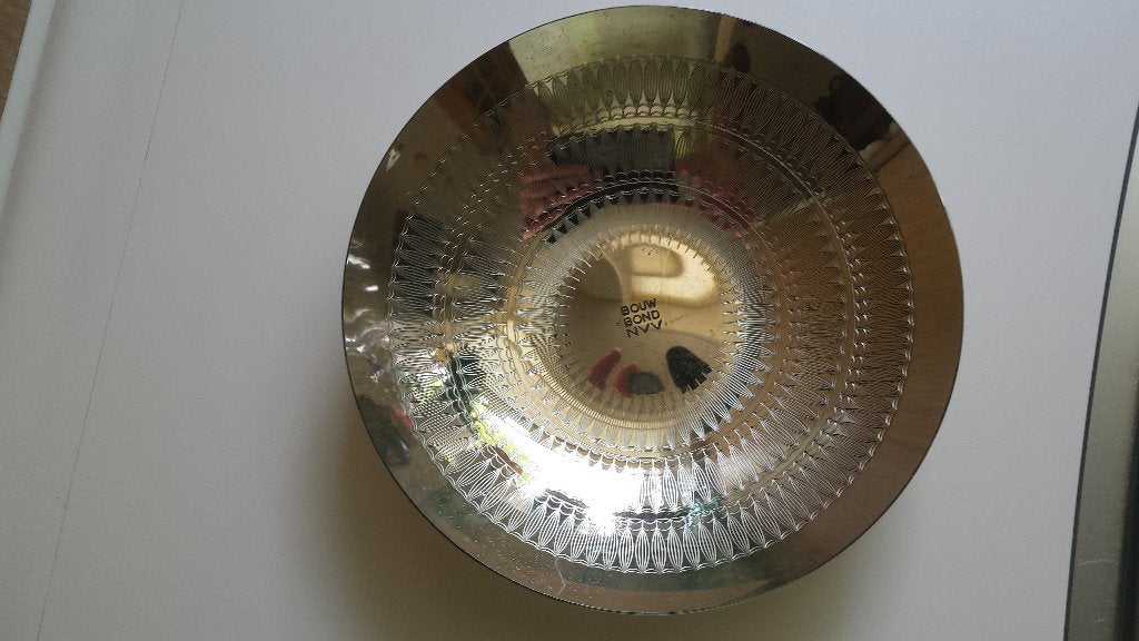 Silverplated schaaltje Bouwbond NVV, Overige materialen, Gebruikt, Schaal, Rond
