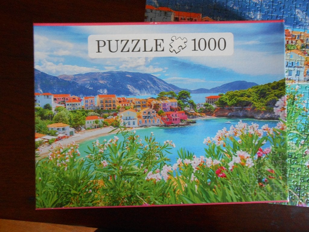 fraaie complete legpuzzel Kevalonia Griekenland 1.000 st., Ophalen of Verzenden, 500 t/m 1500 stukjes, Gebruikt, Legpuzzel