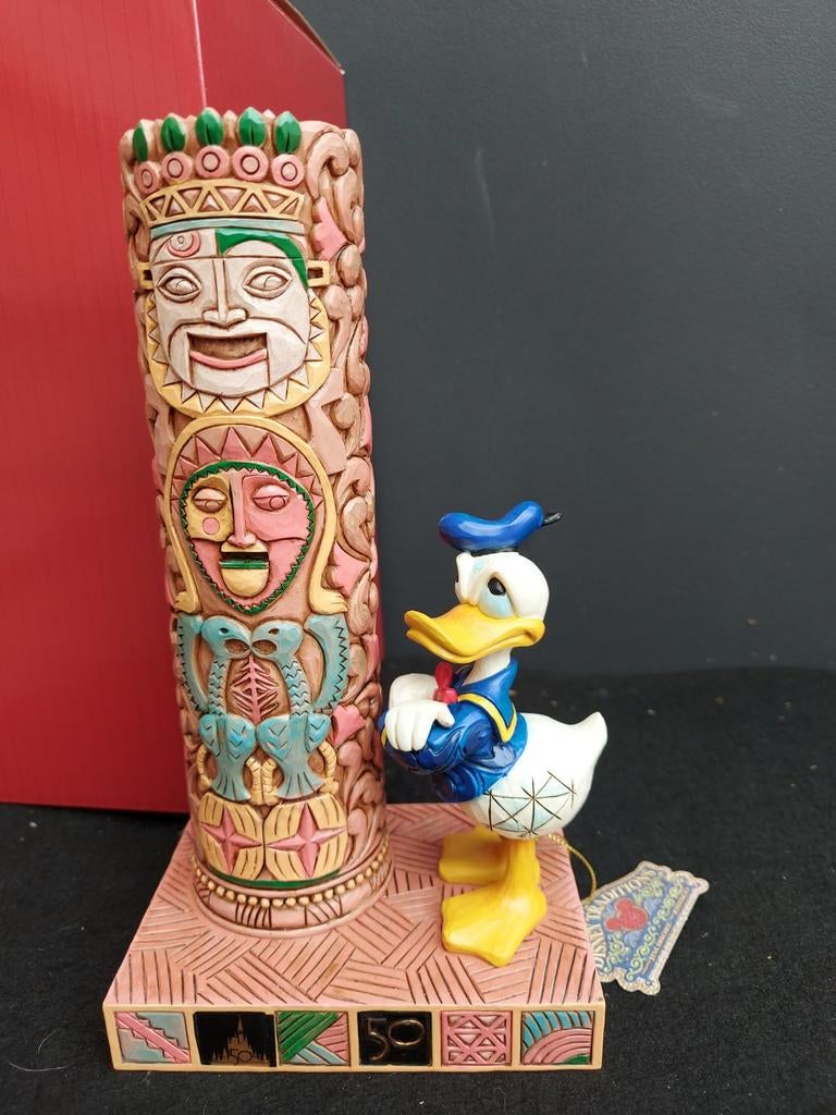 Jim Shore Disney Traditions Donald Duck parc exclusive beeld, Ophalen, Donald Duck, Zo goed als nieuw, Beeldje of Figuurtje