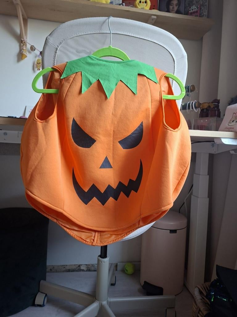 Halloween pompoen kostuum/shirt maat 140/146, Ophalen of Verzenden, Zo goed als nieuw, 146 t/m 152, Jongen of Meisje