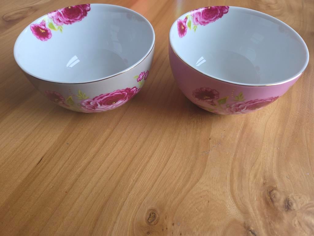 Pip Studio schaaltjes met bloemmotief - set van 2, Ophalen of Verzenden, Zo goed als nieuw