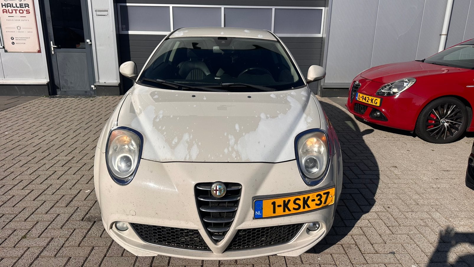 Alfa Romeo MiTo 1.3 D 62KW 2013 Wit Navi Leer, Auto's, Voorwielaandrijving, Elektrische ramen, 4 cilinders, Wit