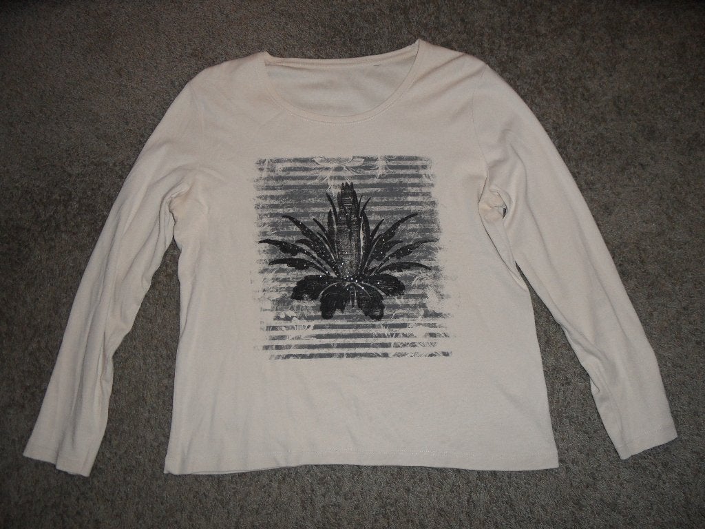 In goede staat verkerend damesshirt van Fabiani, maat 42, Beige, Maat 42/44 (L), Ophalen of Verzenden, Zo goed als nieuw