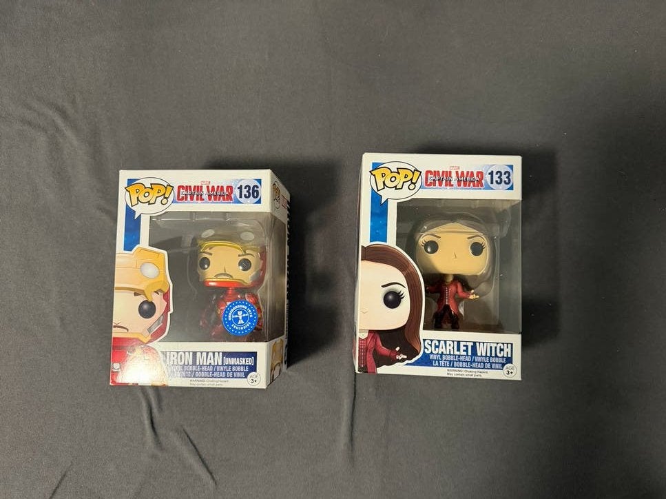 Funko Pop! Marvel Civil War: Iron Man & Scarlet Witch, Verzamelen, Ophalen of Verzenden, Nieuw