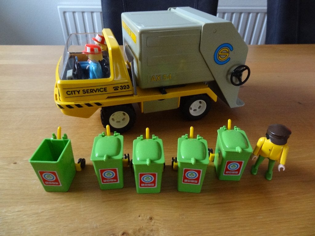 playmobil vuilnisauto, Ophalen