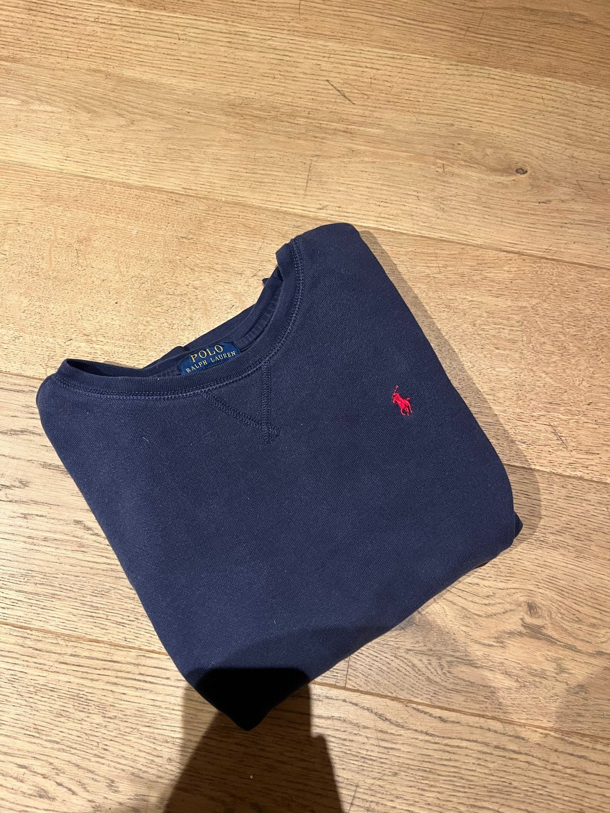 Polo Ralph Lauren sweater -  maat 12 jaar Donkerblauw, Ophalen of Verzenden, Zo goed als nieuw, Maat 48/50 (M), Blauw