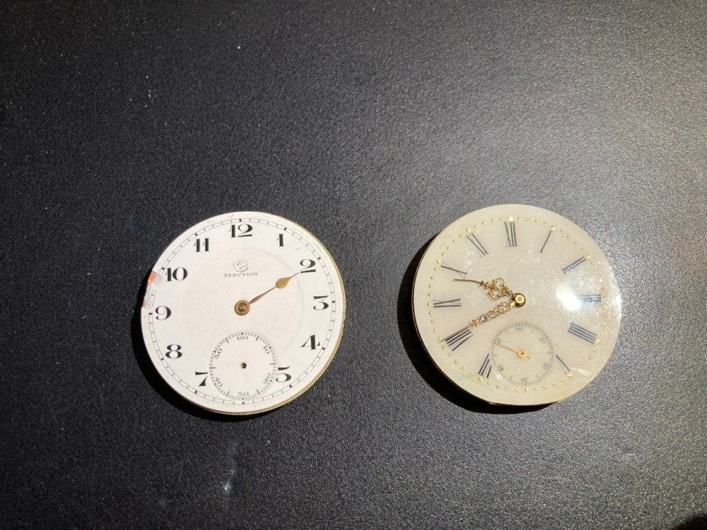 Antiek horloge Binnenwerk gouden vestzakhorloge +/-1920 2st, Overige merken, Overige materialen, Zakhorloge, 1900 tot 1930