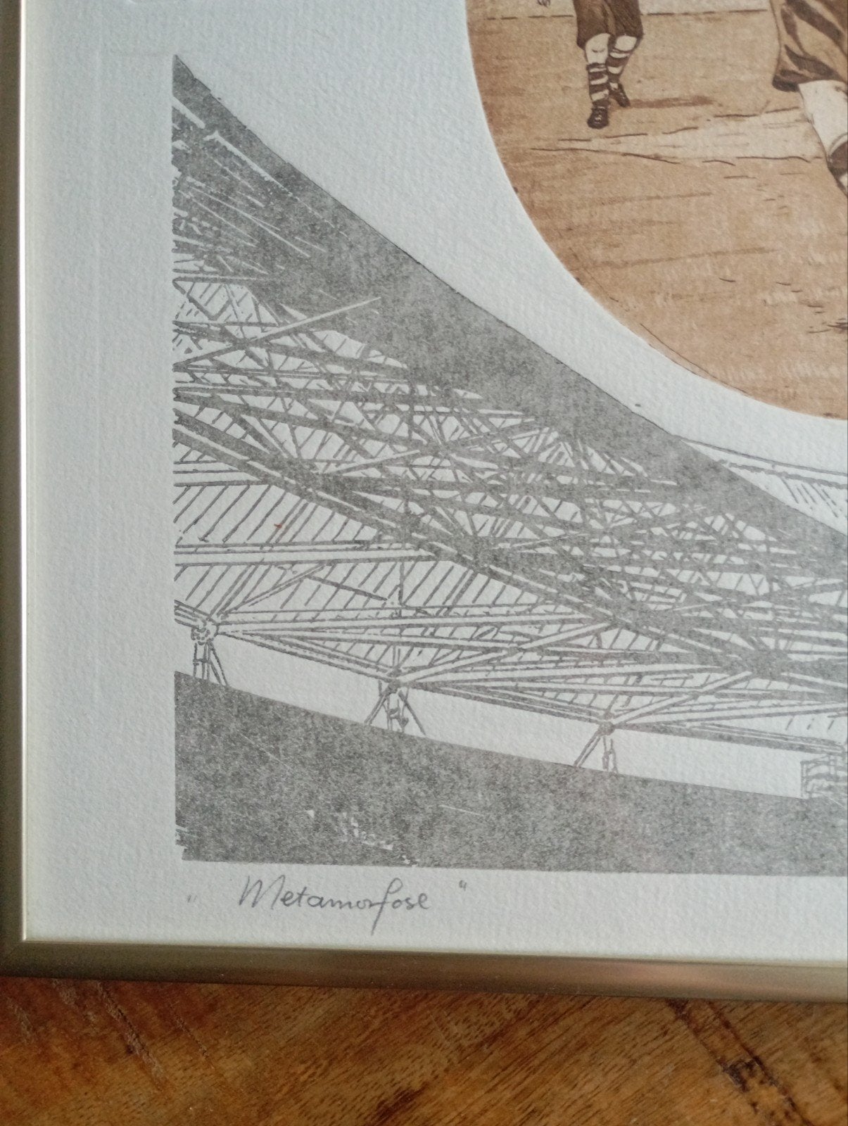 Leentje Linders - Metamorfose - Stadion Feyenoord, Ophalen, Architectuur, Gesigneerd, 1950 - 1999