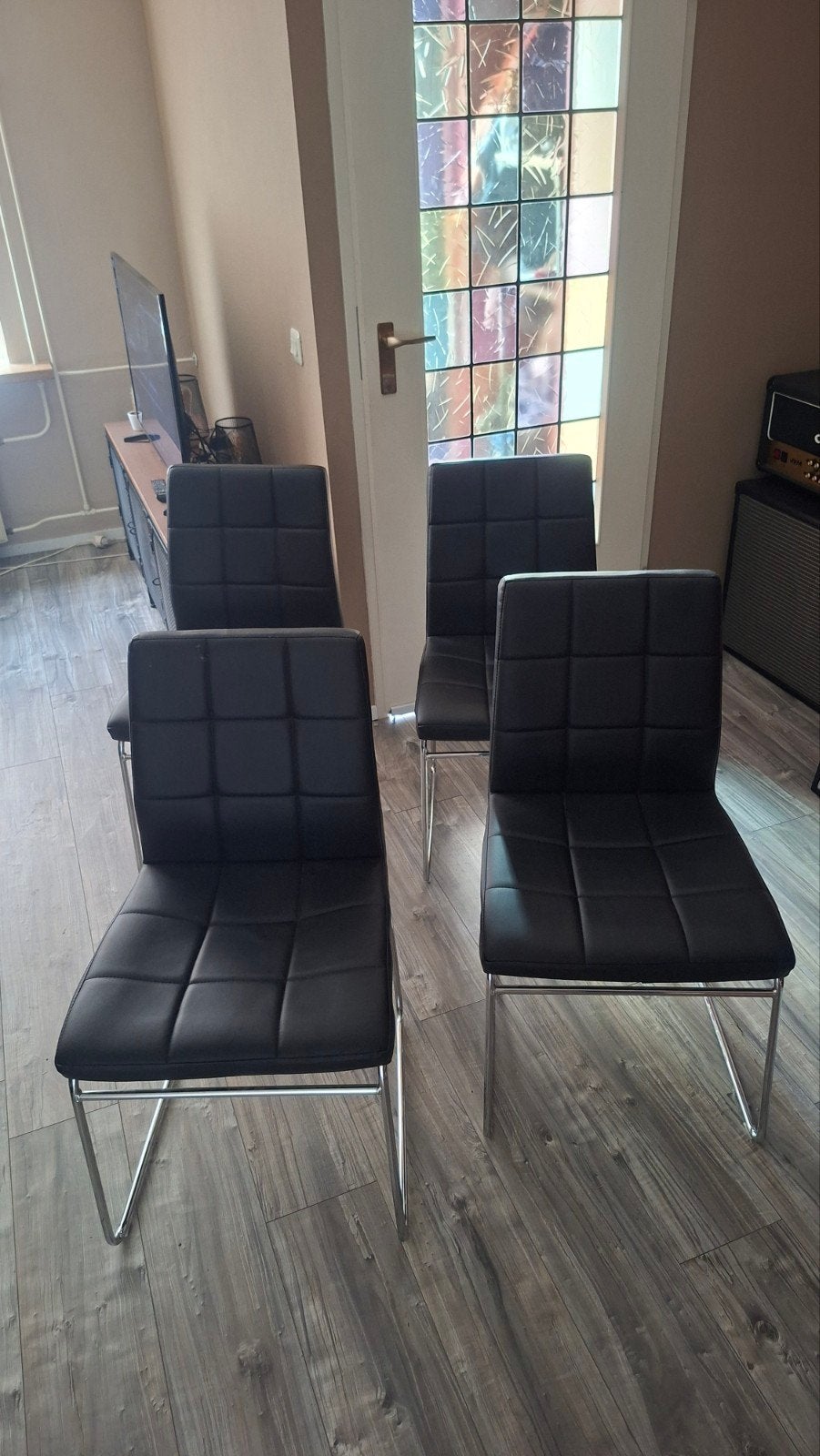 Eettafel stoelen Zwart Leen Bakker, Ophalen, Rechthoekig, 50 tot 100 cm