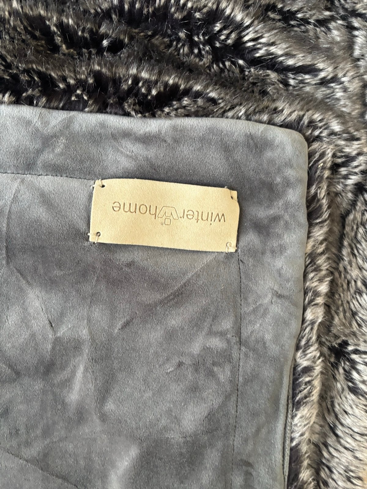 Winter Home Plaid - Grijs met Faux Fur, Ophalen of Verzenden, Zo goed als nieuw