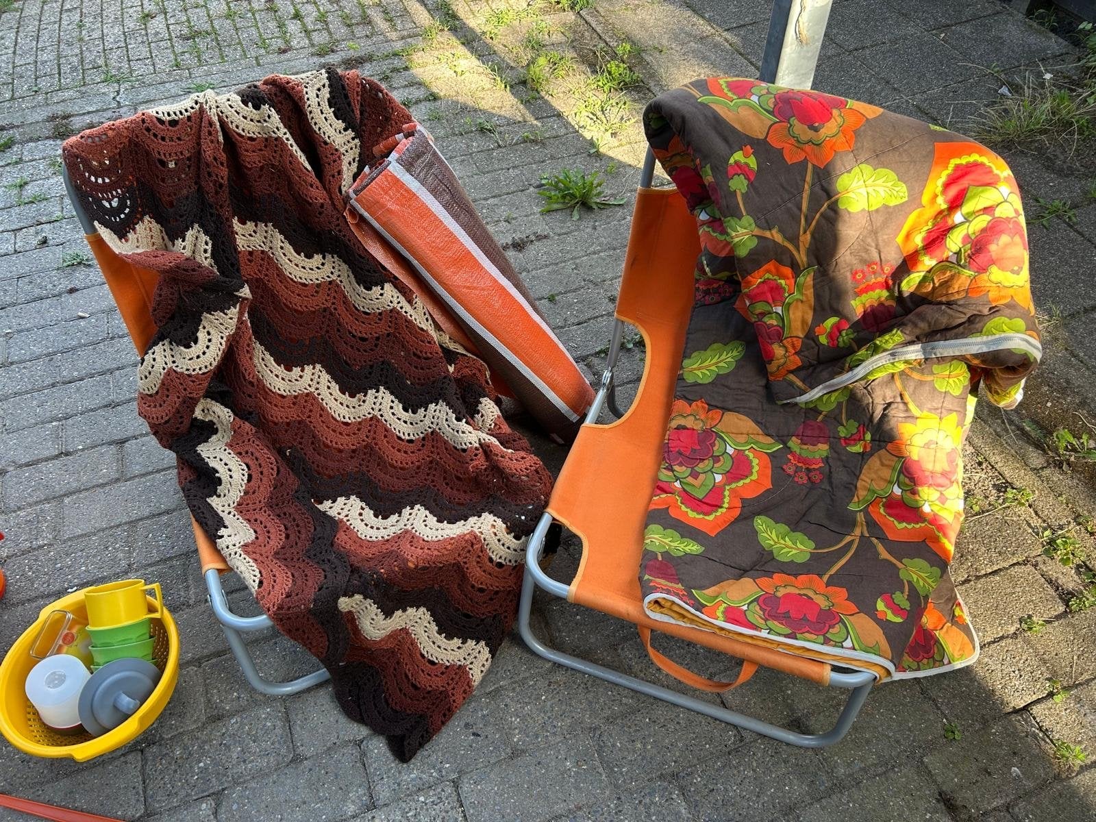 Leuke retro camping spullen (excl. stoeltjes en slaapzak), Ophalen of Verzenden, Gebruikt